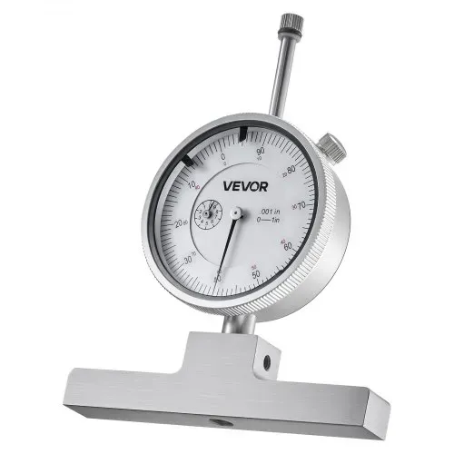 VEVOR Tiefenmesser, Messschieber Messbereich 0–22 Zoll, Auflösung 0,001 Zoll, mit 4 Ambossen & 6 Standardstangen, Gut Ablesbares Mechanisches Messwerkzeug für Nuten, Stufen & Bohrungen – Bild 10