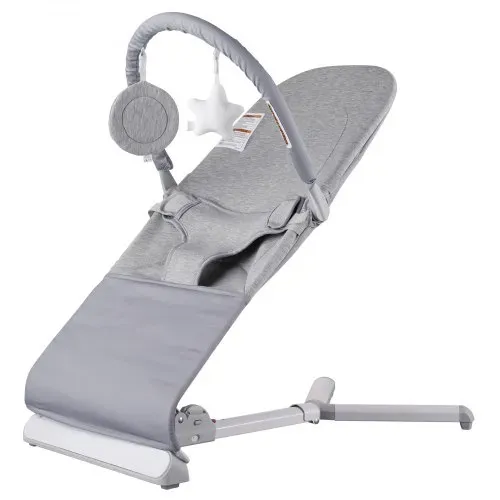 VEVOR Babywippe, klappbarer Wippensitz für Babys von 0–9 Monaten, Wippenstuhl mit 2 Liegewinkeln & drehbarem Spielzeugbügel, Babyschaukel mit Reisetasche für drinnen & draußen, 685x410x600mm – Bild 8