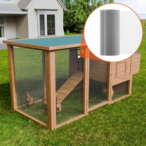 VEVOR Drahtgeflecht, 610 mm x 30,48 m, Volierendraht, 19 Gauge, feuerverzinkte Maschendrahtrolle, Maschendrahtzaun, Maschendraht für Kaninchenkäfige, Garten, kleine Nagetiere – Bild 7