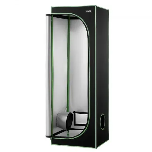 VEVOR Growzelt, 60x60x80 cm, Growbox 600D hochreflektierendes Mylar, Indoor-Pflanzenzelt mit Beobachtungsfenster, Bodenwanne & Reißverschluss, Gewächshaus Zuchtzelte für Obst, Blumen & Gemüse – Bild 10