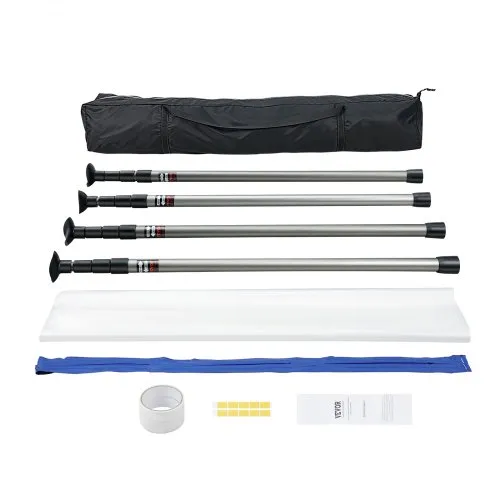 VEVOR Staubschutztür Staubschutzwand 230 x 120 cm, Bautür Staubschutztür Magnetverschluss Zuverlässigste Staubschutz, Baustellentür für Renovierungen & Umbauten, Verstellbarer Ständer 0,9-3 m VEVOR Staubschutztür Staubschutzwand 230 x 120 cm, Bautür Staubschutztür Magnetverschluss Zuverlässigste Staubschutz, Baustellentür für Renovierungen & Umbauten, Verstellbarer Ständer 0,9-3 m