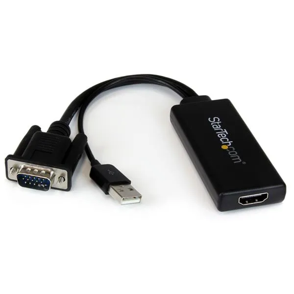 StarTech.com VGA auf HDMI Adapter mit USB-Audio & -Stromversorgung – Mobiler VGA auf HDMI-Konverter – 1080p StarTech.com VGA auf HDMI Adapter mit USB-Audio & -Stromversorgung – Mobiler VGA auf HDMI-Konverter – 1080p