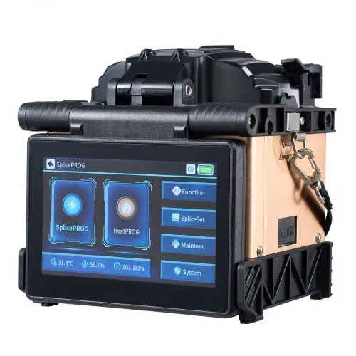 VEVOR Glasfaser-Spleißgerät, 4 Motoren, Ausrichtungs-Spleißgerät, 6 s Spleißen & 13 s Aufheizen, Fiber Fusion Splicer mit 5-Zoll-Touchscreen, 3-in-1-Faserhalter, 7800 mAh Akku für SM MM DS NZDS – Bild 8