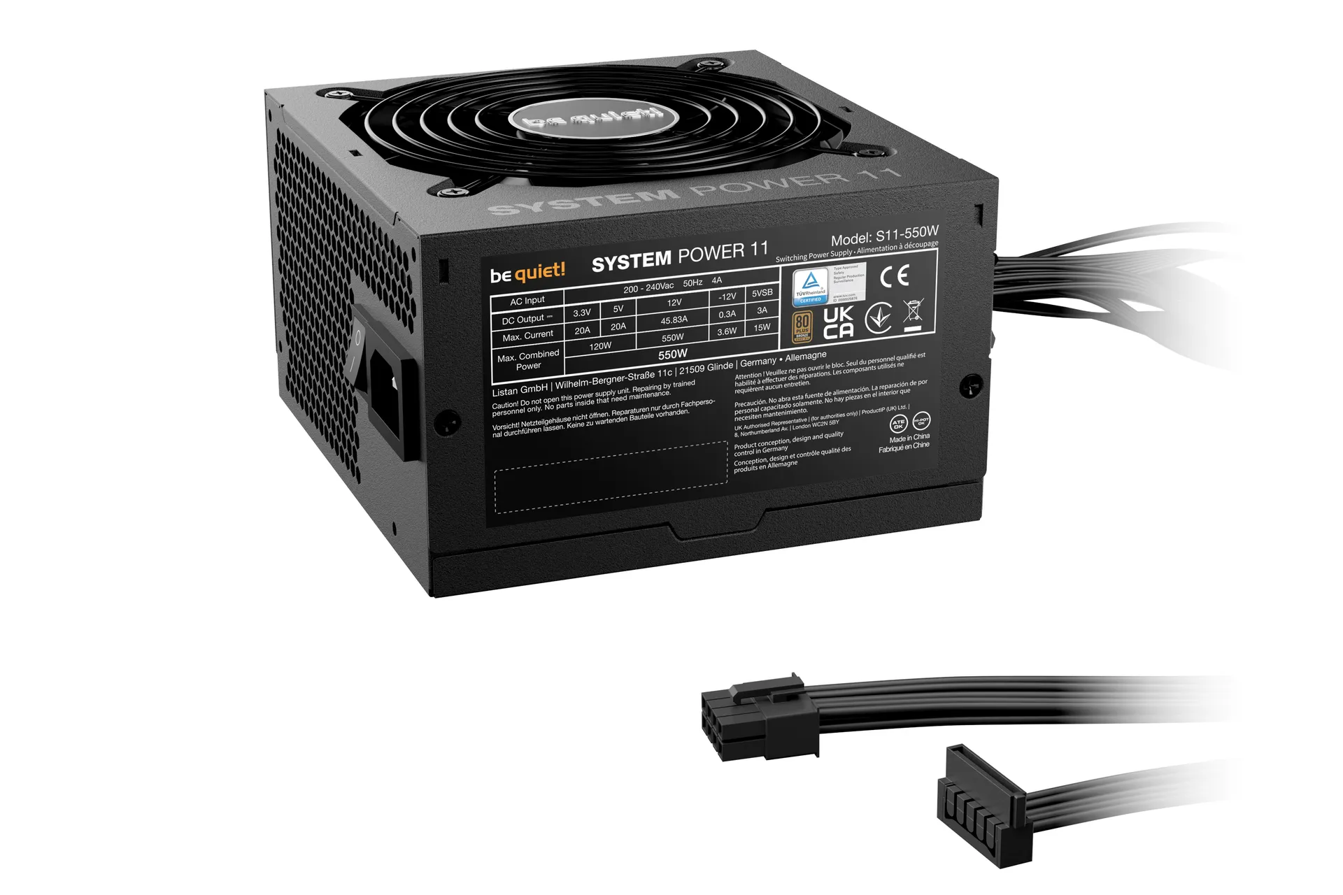 be quiet! System Power 11 550W Netzteil 20+4 pin ATX ATX Schwarz – Bild 2