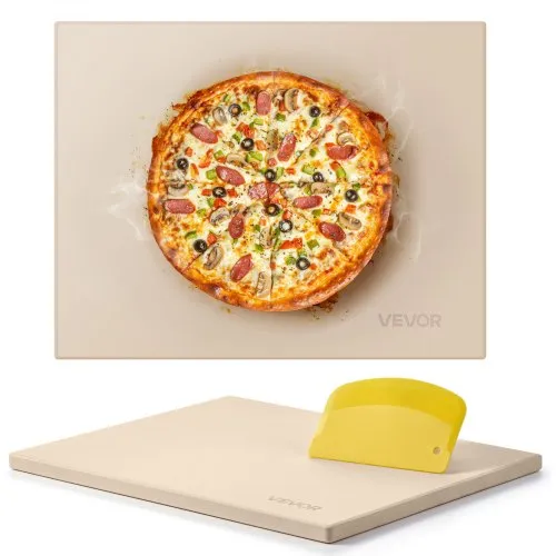 VEVOR Pizzastein Backstein 38 x 30 cm, rechteckiger Cordierit-Pizzastein, extra große Steinplatte mit Schaber, 1,5 cm dick, hitzebeständig, geeignet für Küchenofen Brotbacken Pizzabacken Grillen VEVOR Pizzastein Backstein 38 x 30 cm, rechteckiger Cordierit-Pizzastein, extra große Steinplatte mit Schaber, 1,5 cm dick, hitzebeständig, geeignet für Küchenofen Brotbacken Pizzabacken Grillen