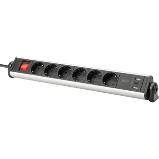 Office-Steckdosenleiste 6-fach, 3x USB Office-Steckdosenleiste 6-fach, 3x USB