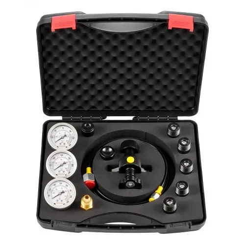 VEVOR Hydraulisches Stickstoffspeicher-Ladeset, Stickstofffüllset, Druckprüfsystem mit 3 Messgeräten (1500, 4000, 6000 PSI), 6 Adapterkupplungen, 1 Gasschlauch, 1 Ventil, 1 CGA580-Adapter – Bild 8