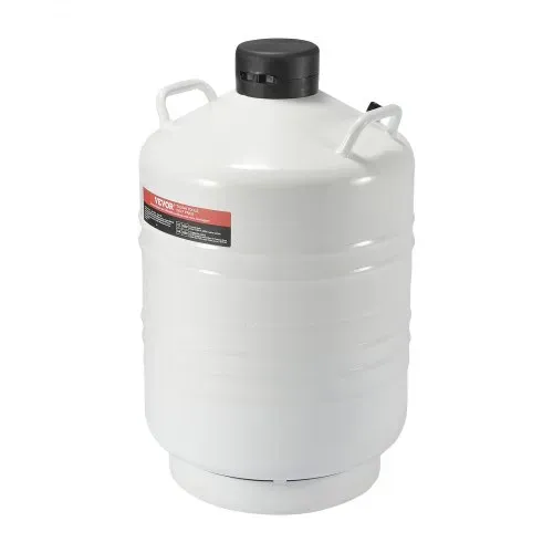 VEVOR Flüssigstickstofftank, 30 l Flüssigstickstoffbehälter aus Aluminiumlegierung, LN2-Tank-Dewar mit 6 Kanistern und Tragetasche mit Riemen, Kryogener Tank für die Schönheitsindustrie, Samenkonservierung, wissenschaftlich – Bild 10