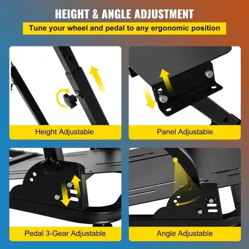 VEVOR G920/G29 Racing Wheel Stand passend für G27/G25 Gaming Wheel Stand passend für Radpedale NICHT im Lieferumfang enthalten Schalthebelhalterung NICHT im Lieferumfang enthalte – Bild 2