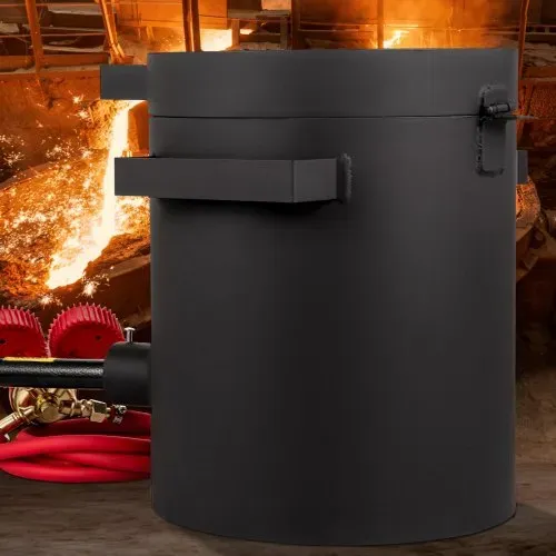 VEVOR Propan Schmelzofen 4 KG, Gas Metall Schmelzofen Propan Ton Grafit Tiegel, Schmiedeofen für Edelmetall Schmelzpunkt 1350 °C, Ofenboden 20 mm, Schmelzzeit 10 min, 2,54 cm Keramikfaser feuerfest – Bild 7