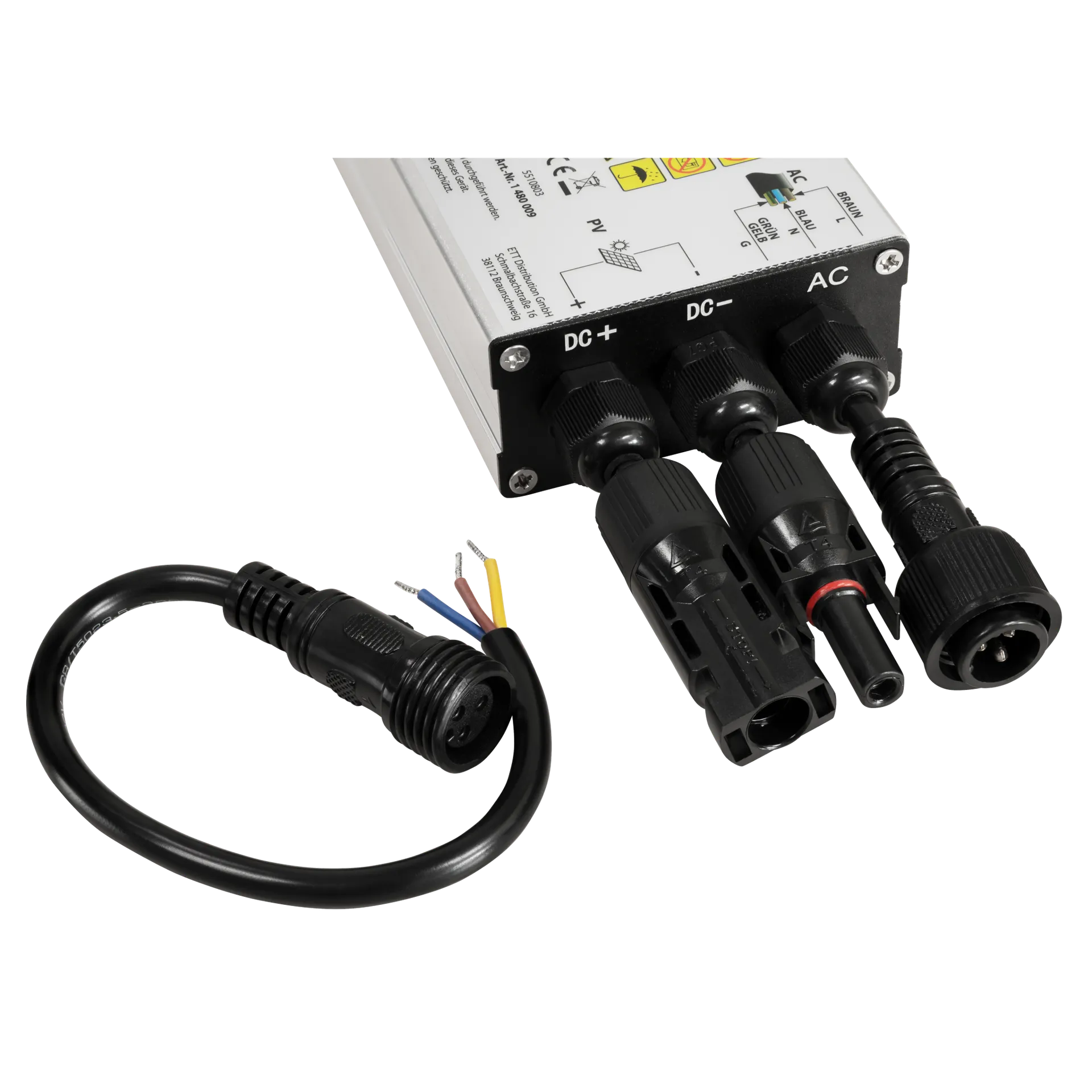 Wechselrichter für Solarmodule McShine, 300W, 5m Kabel – Bild 3