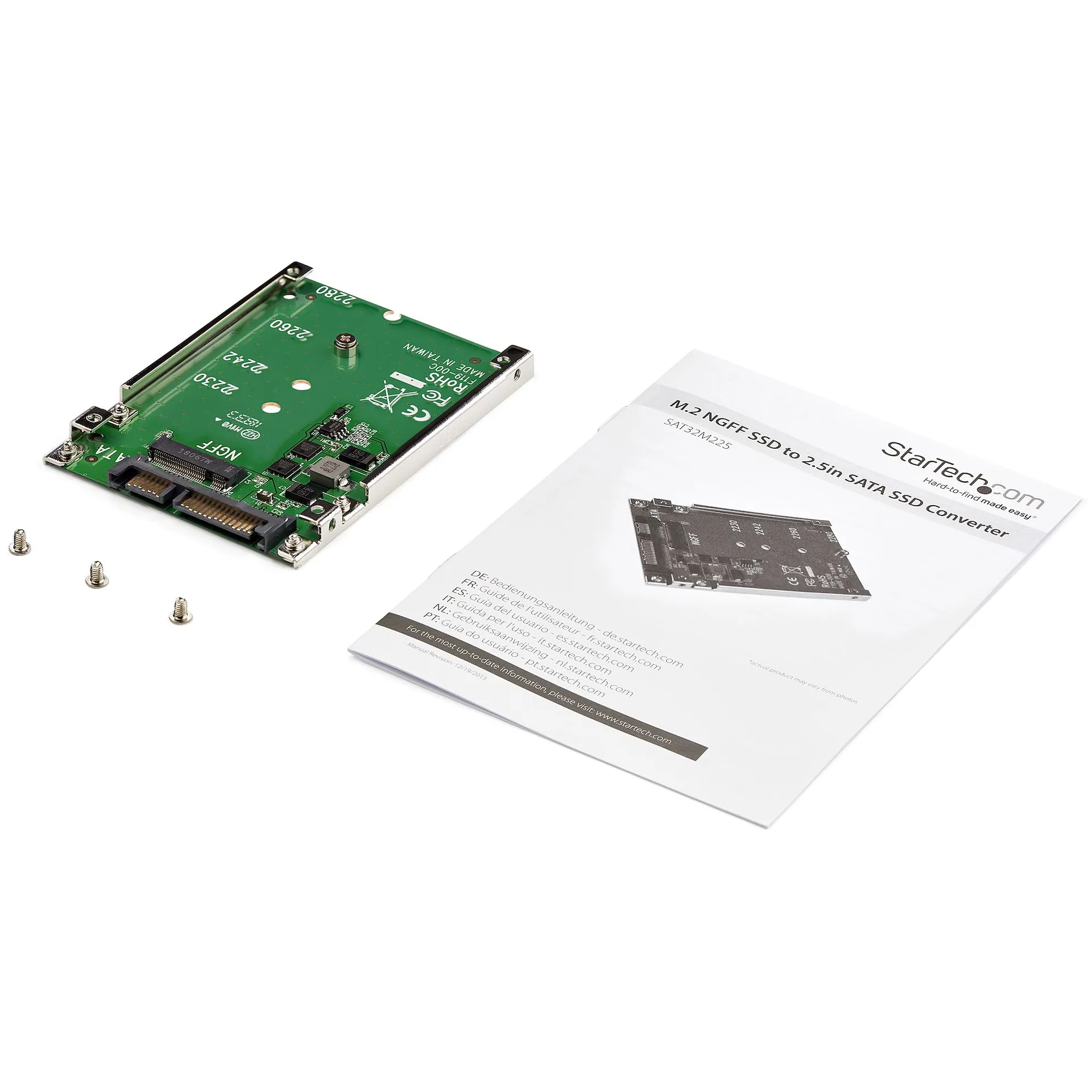 StarTech.com M.2 SATA SSD auf 2.5 Zoll SATA Adapter - M.2 NGFF auf SATA Konverter - 7mm - Open-Frame Gehäuse - M2 Festplattenadapter - Nicht kompatibel mit NVMe – Bild 4