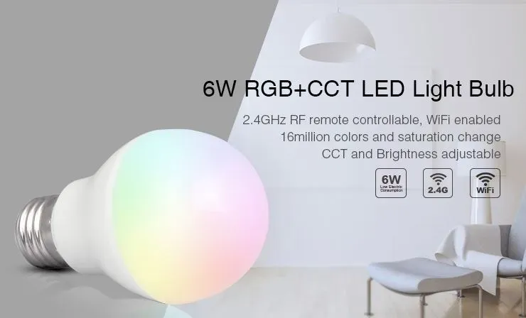 MiBoxer FUT014 LED Retrofit E27 6W RGB-WW (RGB-CCT) Lampe mit Funk und WLAN MiBoxer FUT014 LED Retrofit E27 6W RGB-WW (RGB-CCT) Lampe mit Funk und WLAN