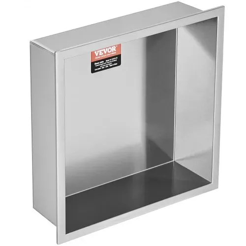 VEVOR Wandnische 10x33,02x33,02cm Duschnische Edelstahl Nische Einlagig 100 % Wasserdicht Nischeneinbau 0-40°C Betriebstemperatur 92°-Inneneckdesign Geeignet für Badezimmer Schlafzimmer Arbeitszimmer – Bild 10