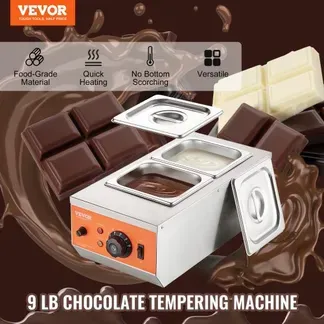 VEVOR Schokolade Schmelztiegel Kommerzielle Elektrische Schokolade Schmelzgerät 800 W, Schmelztiegel Schmelztiegel Edelstahl, 2 x 3,5 L Behälter Schokolade Schmelzmaschine Schmelztiegel Topf VEVOR Schokolade Schmelztiegel Kommerzielle Elektrische Schokolade Schmelzgerät 800 W, Schmelztiegel Schmelztiegel Edelstahl, 2 x 3,5 L Behälter Schokolade Schmelzmaschine Schmelztiegel Topf