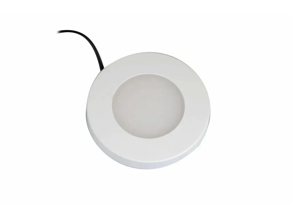 Synergy 21 Downlight Round / 3000K Weiß / 12V / 76Ø x 10mm Möbelleuchte mit AMP Stecker Synergy 21 Downlight Round / 3000K Weiß / 12V / 76Ø x 10mm Möbelleuchte mit AMP Stecker