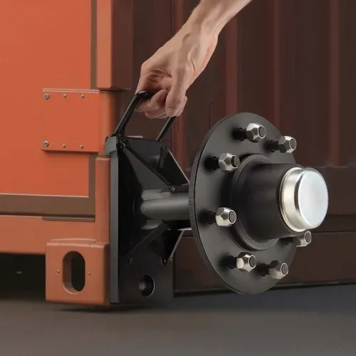 VEVOR Versandcontainer-Räder, 8-Loch-Rad-Set, robuste Versandcontainer-Achse mit Ratschen-Zurrgurt, bewegt sich 6 m bis 12 m, sicherer Transport für Dock, Lager, Baustelle, Schwarz – Bild 7
