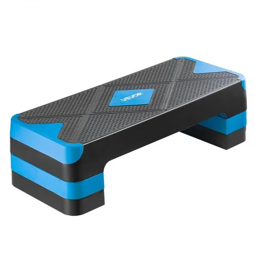 VEVOR Aerobic Steppbrett höhenverstellbares Trainingsbrett (10,16-20,32 cm) Stepper Fitness mit 250 kg Tragfähigkeit rutschfeste Oberflächenbank für Heim-Fitnessstudio Cardio-Krafttraining Blau VEVOR Aerobic Steppbrett höhenverstellbares Trainingsbrett (10,16-20,32 cm) Stepper Fitness mit 250 kg Tragfähigkeit rutschfeste Oberflächenbank für Heim-Fitnessstudio Cardio-Krafttraining Blau