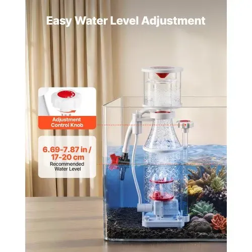 VEVOR Eiweißabschäumer 200-400 L Intern für Meerwasseraquarium DC-Pumpe, mit Regelbarer Steuerung, Luftschalldämpfer, Innenabschäumer für Meerwasseraquarien und Riffaquarien, Aquarium-Skimmer – Bild 5