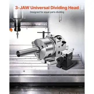 VEVOR Teilapparat mit backenfutter MT2, Rotary Tisch mit Indizierung Höhe der Mitte 100 mm, Dividing Head 23 kg, Rotary Tisch mit Tellern, Eine Starke Unterstützung zu Bearbeitenden Werkstück VEVOR Teilapparat mit backenfutter MT2, Rotary Tisch mit Indizierung Höhe der Mitte 100 mm, Dividing Head 23 kg, Rotary Tisch mit Tellern, Eine Starke Unterstützung zu Bearbeitenden Werkstück