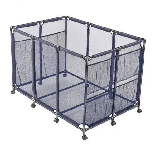 VEVOR Pool-Aufbewahrungsbehälter, 125x84x84 cm, Aufbewahrungsbox, Aufbewahrungswagen, Organizer mit Seitentaschen & Rollen, Robustem Metallrahmen, Netzkorb für Poolspielzeug – Bild 8