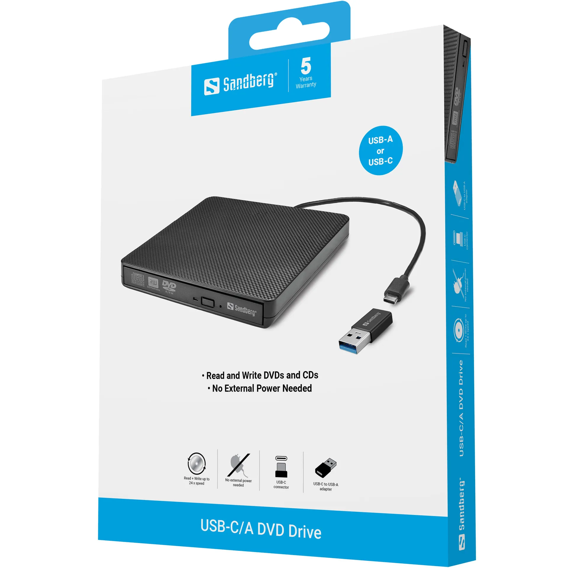 Sandberg USB-C/A DVD Drive – Bild 6
