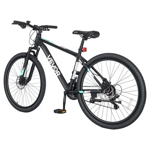 VEVOR Mountainbike für Damen Herren 26 Zoll Fahrrad 21-Gang Schwarz Outdoor Ideal für Erwachsene, Rahmen aus Aluminiumlegierung, mit Federgabel, 120 kg Tragkraft, Klingel, Reflektoren & Lampenhalterung – Bild 9