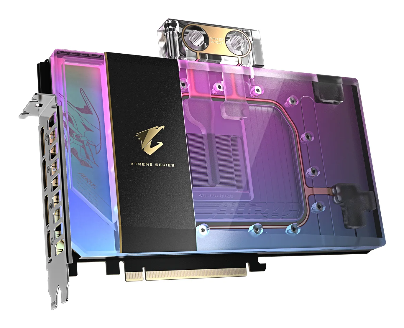 GIGABYTE AORUS GeForce RTX 5090 XTREME WATERFORCE WB 32G Grafikkarte - 32 GB GDDR7, 512 Bit, PCI-E 5.0, 2655 MHz Kernfrequenz, 3 x DP 2.1a, 1 x HDMI 2.1b, NVIDIA DLSS 4, GV-N5090AORUSX WB-32GD – Bild 3