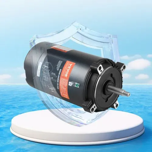 VEVOR 1 PS Poolpumpenmotor, 56J Rahmen, 115V(9.8 Ampere)/230V(4.9 Ampere) 3450 U/min, 60Hz, 1.4 Betriebsfaktor, 90μF/250V Kondensator, CCW Rotation Rundflansch Ersatzmotor – Bild 7