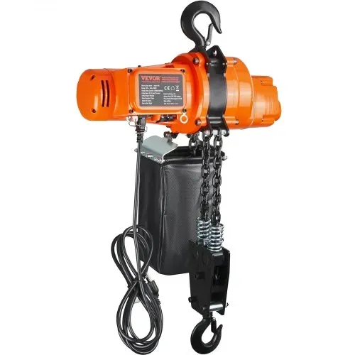 VEVOR Elektrischer Kettenzug, 998 kg Tragkraft, 3 m Hubhöhe, Seilhebezug, einphasige elektrische Seilwinde mit G80-Kette, 3 m Kabelfernbedienung, Ideal für Garagen, Geschäfte, Hotels – Bild 10