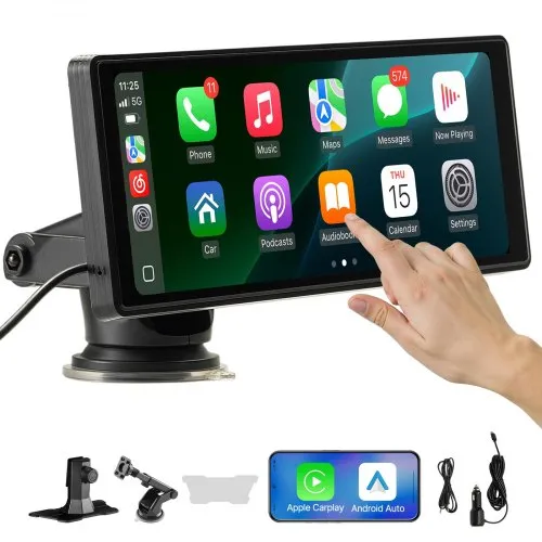 VEVOR kabelloses Autoradio (254 mm) tragbares Radio mit Touchscreen, kompatibel mit Apple CarPlay Android Auto, CarPlay-Bildschirm fürs Auto mit Sprachsteuerung Mirror Link Bluetooth GPS-Navigation VEVOR kabelloses Autoradio (254 mm) tragbares Radio mit Touchscreen, kompatibel mit Apple CarPlay Android Auto, CarPlay-Bildschirm fürs Auto mit Sprachsteuerung Mirror Link Bluetooth GPS-Navigation