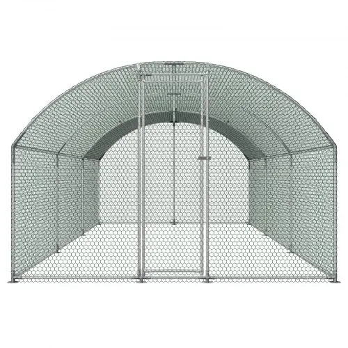 VEVOR Hühnerstall, 3x6x2 m, begehbarer Hühnerauslauf mit Abdeckung, Hühnerhaus mit Kuppeldach & Sicherheitsschloss, Enten- & Kaninchenkäfig, Geflügelgehege für Hinterhof, Bauernhof, Hof – Bild 8