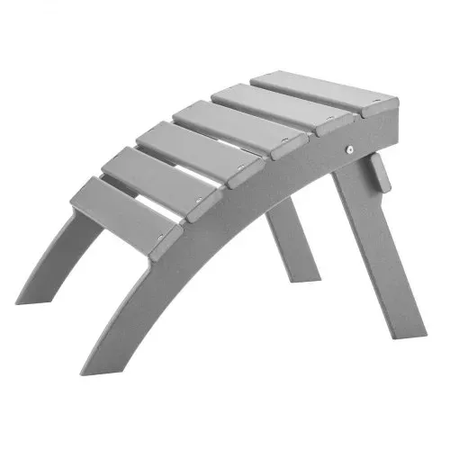 VEVOR Fußstütze für Adirondack-Stühle, 547x480x377 mm, klappbarer Adirondack-Ottomane aus HDPE-Kunststoff, Gartenstuhl, weit verbreitet für Außenbereich, Veranda, Pool, Rasen, Hinterhof, grau – Bild 8