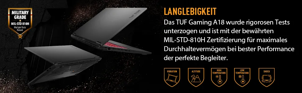 ASUS TUF Gaming A18 FA808UH-S8017W AMD Ryzen™ 7 260 Laptop 45,7 cm (18") WUXGA 16 GB DDR5-SDRAM 1 TB SSD NVIDIA GeForce RTX 5050 Wi-Fi 6E (802.11ax) Windows 11 Home Deutsch Grau – Bild 7