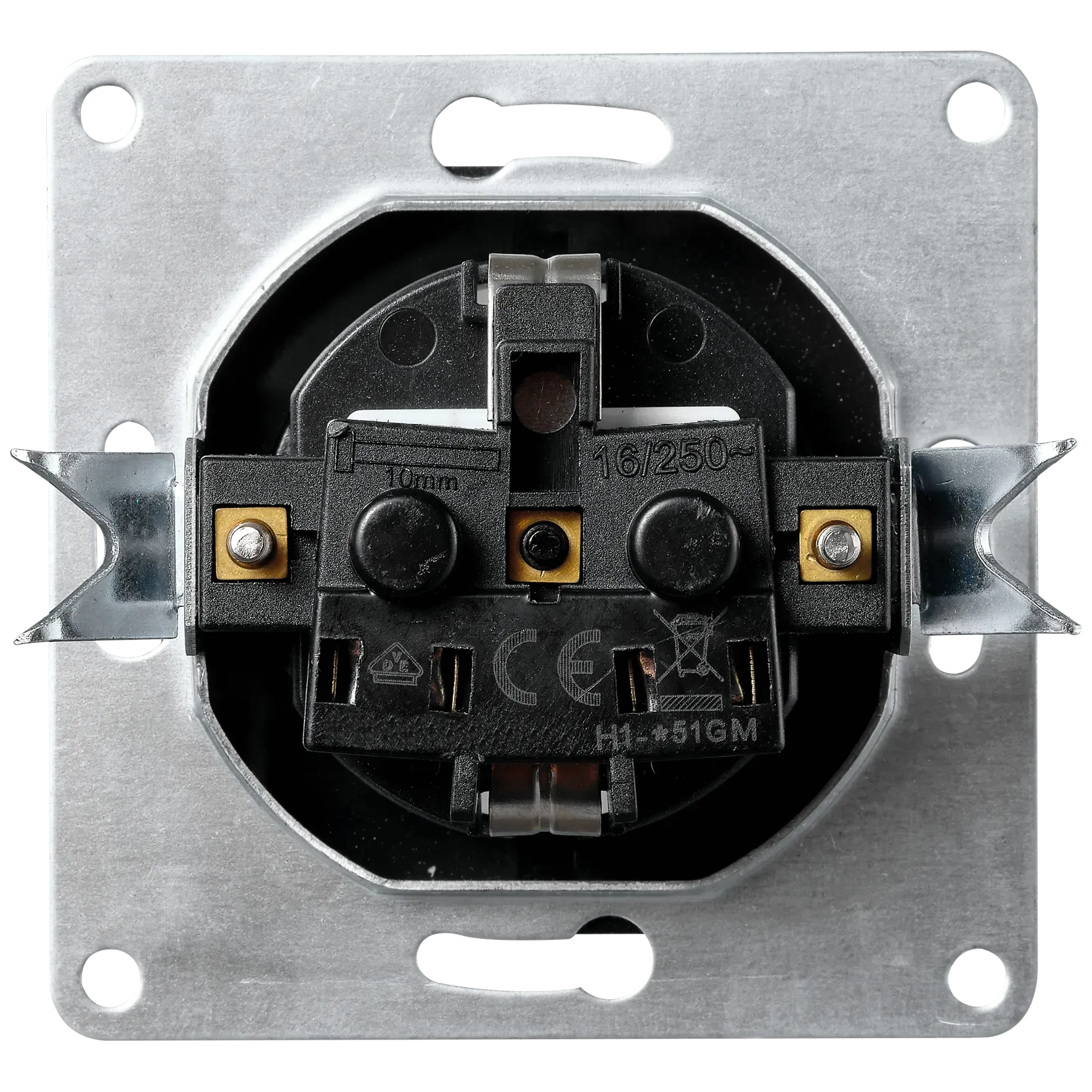 Schutzkontakt-Steckdose McPower ''Flair'', 250V~/16A, Steckanschluss, anthrazit – Bild 2