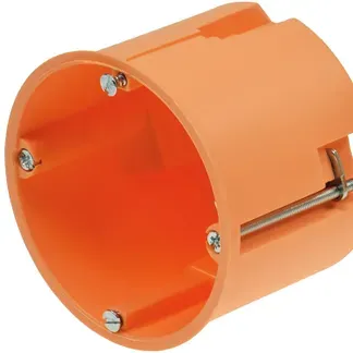 UP Hohlwanddose Ø 68 x 61mm inkl. Geräteschrauben, orange UP Hohlwanddose Ø 68 x 61mm inkl. Geräteschrauben, orange