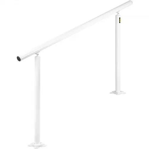 VEVOR Treppengeländer-Set, 1,5 m Handläufe 0–5 Stufen, verstellbarer Winkel, weiße Aluminium-Treppenhandschiene für ältere Menschen, Handläufe für Außenstufen – Bild 10