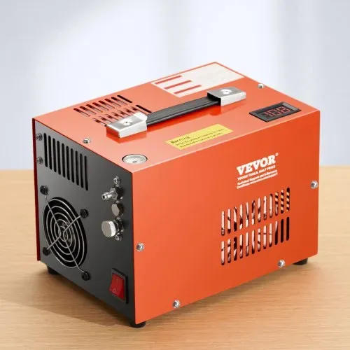 VEVOR PCP-Luftkompressor, 4500 PSI PCP-Luftgewehrkompressor mit eingebautem Konverter & Lüfterkühlsystem, DC12 V/AC230 V Kompressorpumpe mit manuellem Stopp für Luftgewehr, Paintball & Tauchflaschen – Bild 7