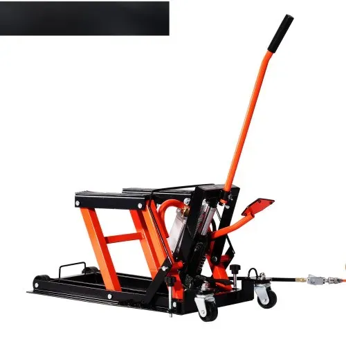 VEVOR Motorradheber Motorradhebebühne hydraulischer & pneumatischer & rollbarer Motorradlift mit 119-381 mm Höhenbereich, Fahrradreparatur-Heber (680 kg belastbar) mit abnehmbarer Rampe – Bild 10