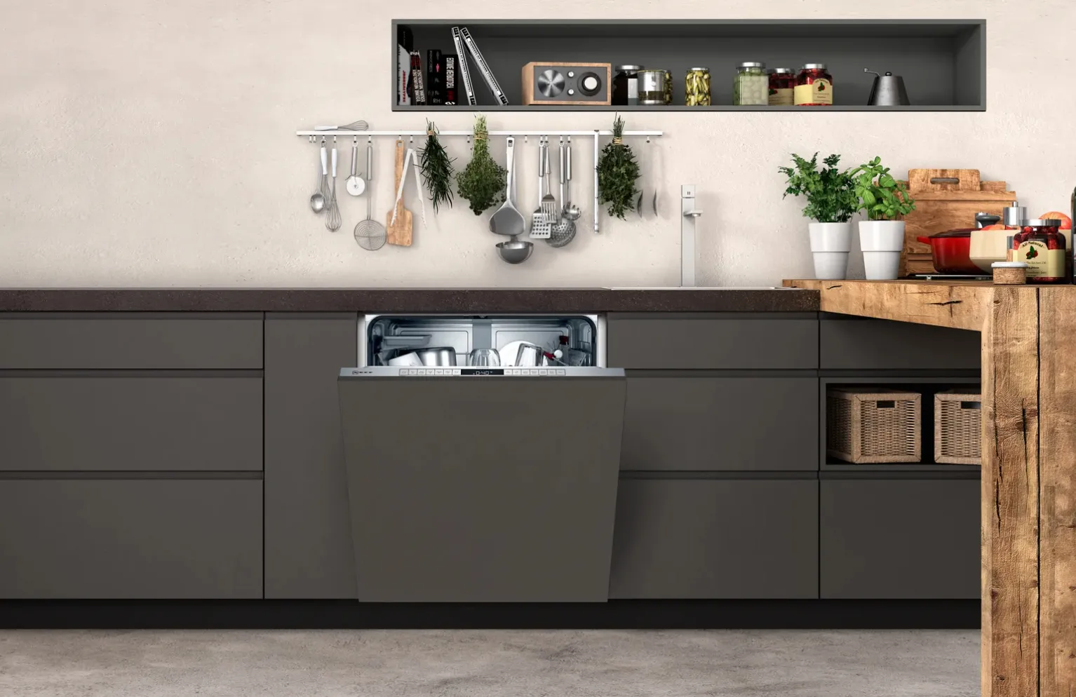 Neff S155YAX01E Spülmaschine Voll integriert 13 Maßgedecke B – Bild 2