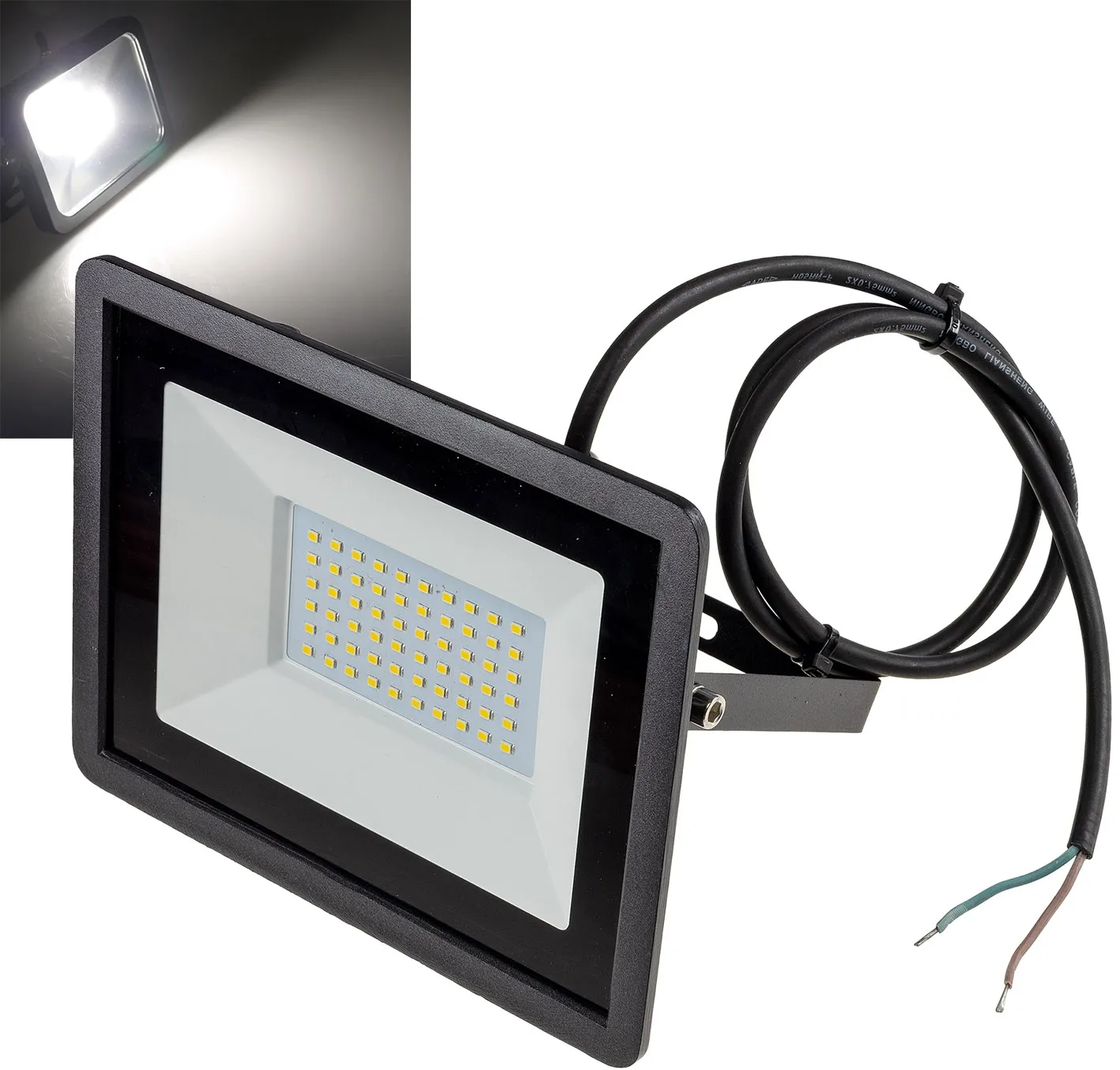 LED-Fluter SlimLine 48W, 12-24V= IP65, 4123 Lumen, 4000K, neutralweiß LED-Fluter SlimLine 48W, 12-24V= IP65, 4123 Lumen, 4000K, neutralweiß