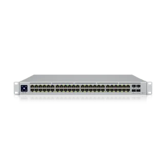 Ubiquiti Switch full managed Layer3 52 Port • 48x GbE • PoE Budget 600W • 8xPoE bt • 40xPoE at • 4x SFP+ • 19″ • UniFi • USW-Pro-48-POE Ubiquiti Switch full managed Layer3 52 Port • 48x GbE • PoE Budget 600W • 8xPoE bt • 40xPoE at • 4x SFP+ • 19″ • UniFi • USW-Pro-48-POE
