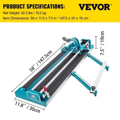VEVOR Profi Fliesenschneider1200mm Manueller Fliesenschneider 3/5 Zoll Manuelle Fliesenschneiderwerkzeuge – Bild 6