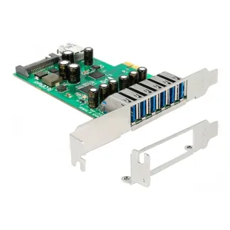 PCI Express x1 Karte zu 6 x extern + 1 x intern USB 5, USB-Controller PCI Express x1 Karte zu 6 x extern + 1 x intern USB 5, USB-Controller