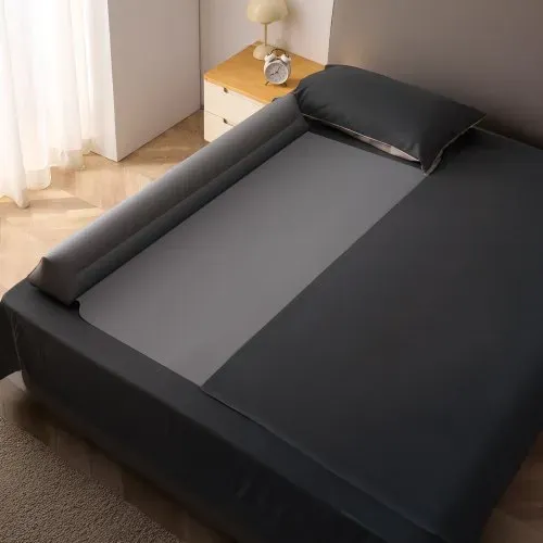 VEVOR Rausfallschutz Bett 1323x690x160 mm, aufblasbares Bettschutzgitter mit Sicherheitsklappe, TPU-Bettkantenschutz Kinderbett für Einzel-, Doppel- & Queen-King-Betten, leicht & tragbar – Bild 7