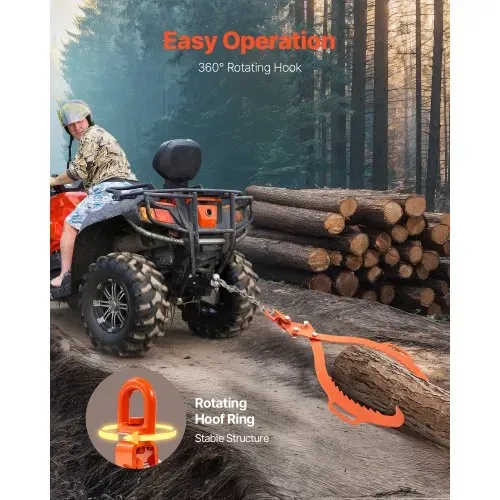 VEVOR Profi Forstzange 710-812 mm, 2 Krallen, drehbare Holzzange aus Stahl, Hebezange Tragfähigkeit 700 kg, gezahntes Klauendesign, Schleppzange, Holzgreifer, Hakenzange für LKW, Traktoren, Trolleys – Bild 3