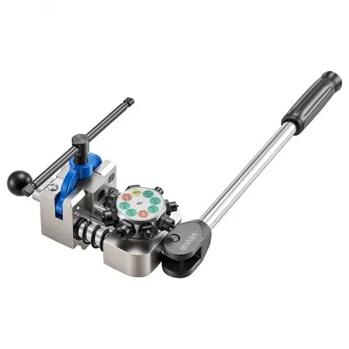 VEVOR 9 tlg. Bremsleitung Bördelgerät Set, 45° Bördelwerkzeug für Bubble- & Doppelbördelung, Rohraufweiter mit 4 Satz Matrizen für 4,76-9,52mm Außendurchmesser, Bremsleitung Reparatursatz für KFZ – Bild 10
