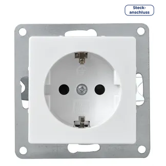 Schutzkontakt-Steckdose McPower “Cup“, 250V~/16A, UP, Steckanschluss, weiß Schutzkontakt-Steckdose McPower “Cup“, 250V~/16A, UP, Steckanschluss, weiß