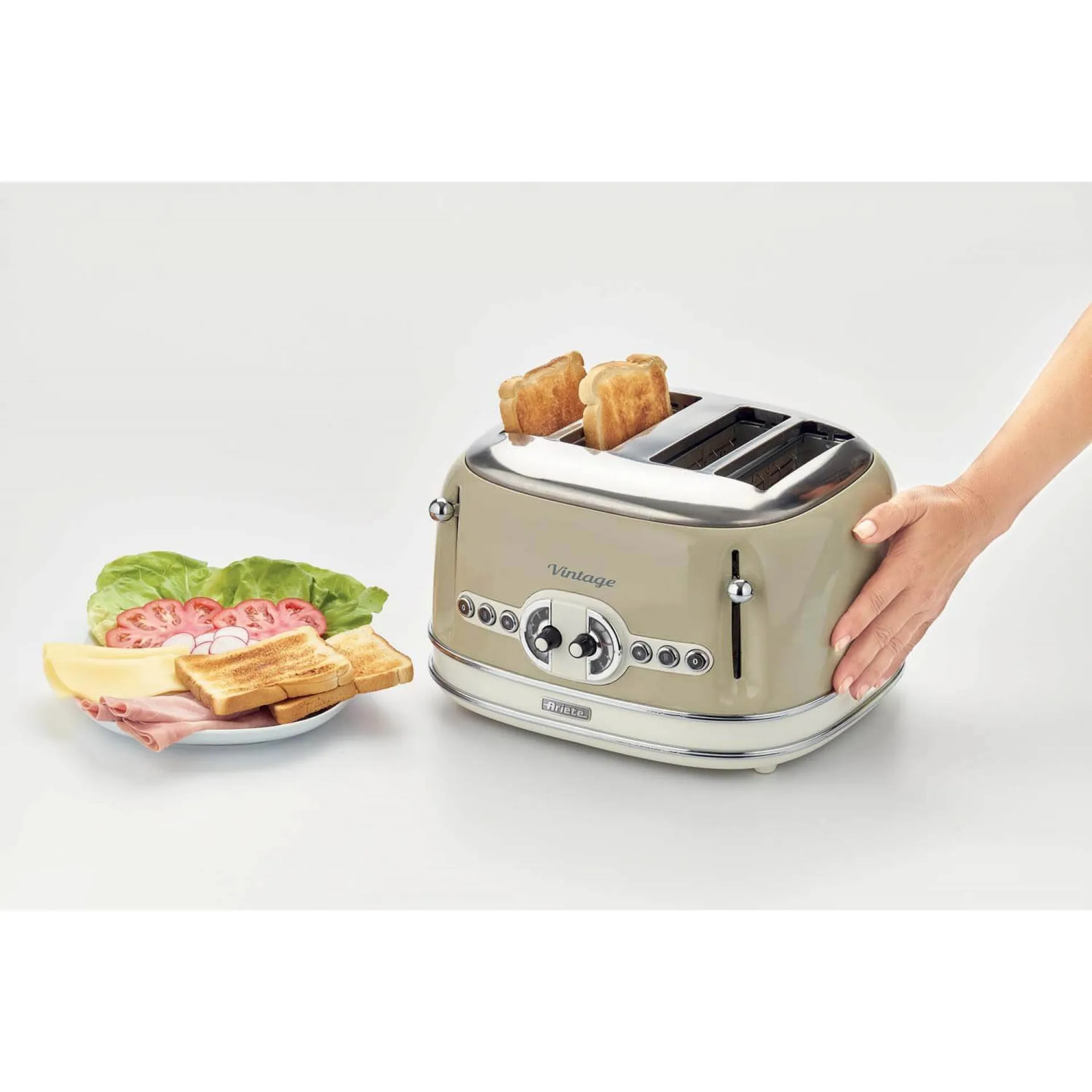 Ariete 0156/03 6 4 Scheibe(n) 1600 W Beige – Bild 6