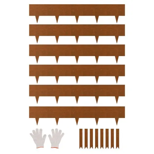 VEVOR Rasenkante, 6er Pack 1016×203,2 mm, Gartenpalisade, Beeteinfassung, Metall-Landschaftseinfassung, biegbare Garteneinfassung, Haifischstachel, Raseneinfassung für Blumenbeete, Hofwegteiler VEVOR Rasenkante, 6er Pack 1016×203,2 mm, Gartenpalisade, Beeteinfassung, Metall-Landschaftseinfassung, biegbare Garteneinfassung, Haifischstachel, Raseneinfassung für Blumenbeete, Hofwegteiler
